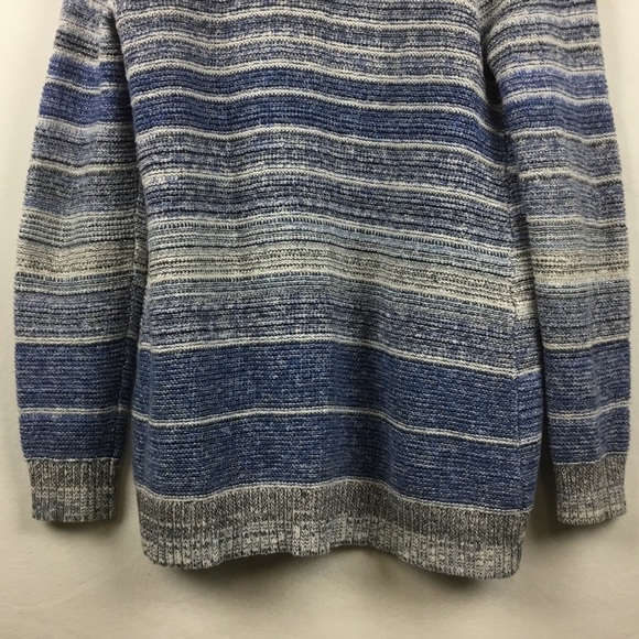 Lucky Brand Blue Striped Open Front Cardigan. - Picture 5 of 8